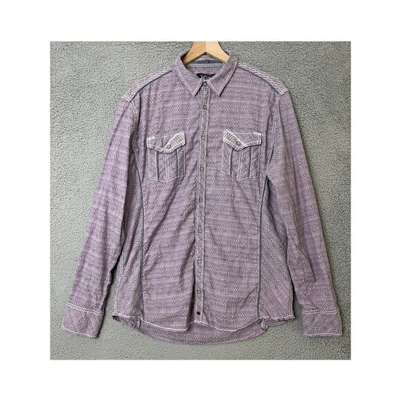 Buckle Black Shirt Large Athletic Fit Long Sleeve Button Down Western Cowgirl - Picture 1 of 15